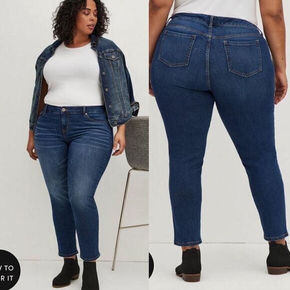 Torrid Boyfriend Straight Vintage Stretch Mid-Rise Jean Size 20 - Picture 1 of 5